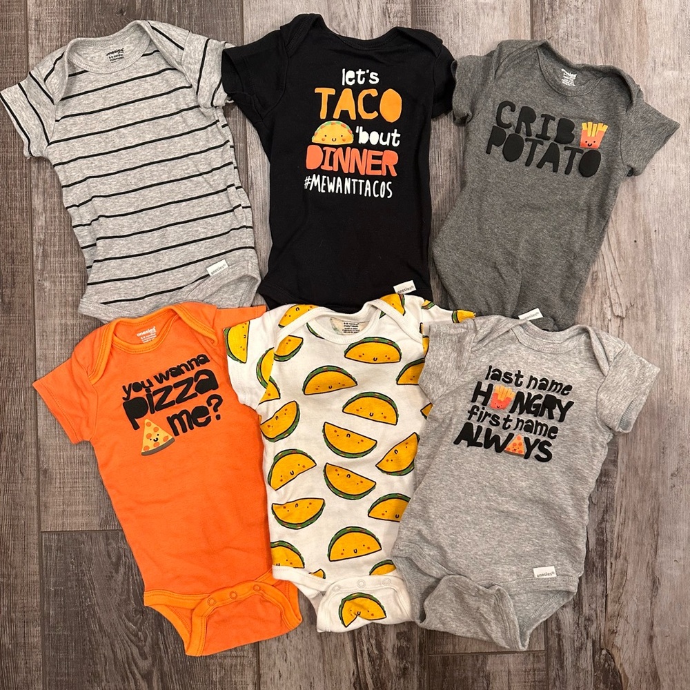 Gerber Onesies Food Themed
